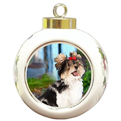 Biewer York Terrier Puppy Ornament