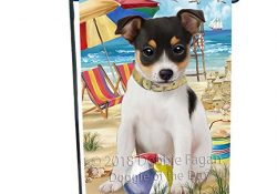 Doggie of the Day Pet Friendly Beach Rat Terrier Dog Garden Flag GFLG49906