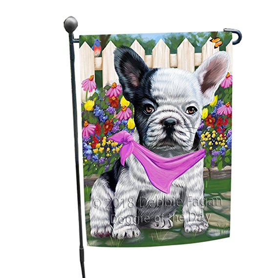 Doggie of the Day Spring Floral French Bulldog Garden Flag GFLG49706