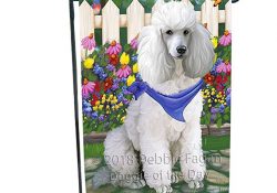 Doggie of the Day Spring Floral Poodle Dog Garden Flag GFLG50092