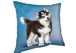 Siberian Husky Dog Throw Pillow (14x14)