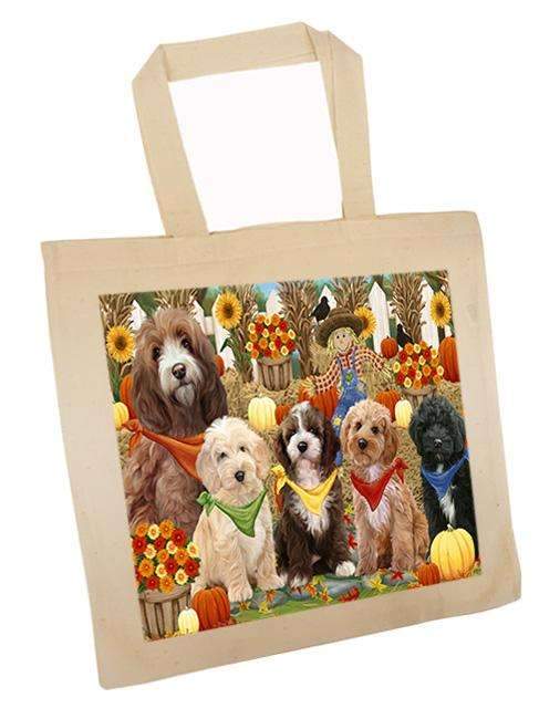Harvest Time Festival Day Cockapoos Dog Tote TTE52368