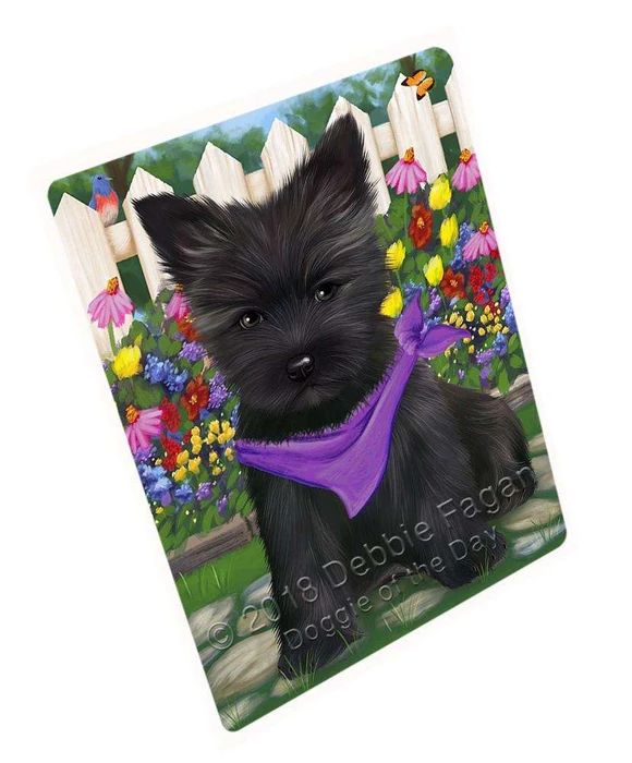  Spring Dog House Cairn Terriers Dog Tempered Cutting Board C53358 